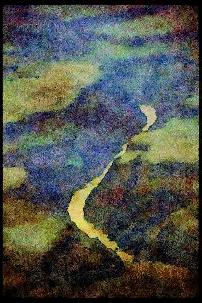 American Landscapes 038036 Colorado River Grand Canyon A4 Limited Edition Watercolour Print