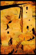 American Landscapes 038050 Cliff Palace Mesa Verde National Park A4 Limited Edition Watercolour Print