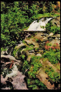American Landscapes 038075 Cascade Mt. Rainier National Park A4 Limited Edition Watercolour Print