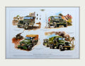 American Military Vehicles Vintage Retro Advert Poster A4 Photo Print