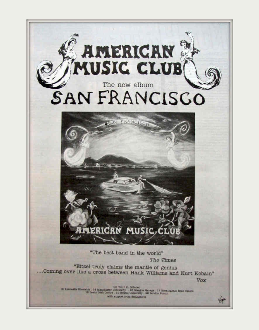 American Music Club 2 Vintage Retro Advert Poster A4 Photo Print