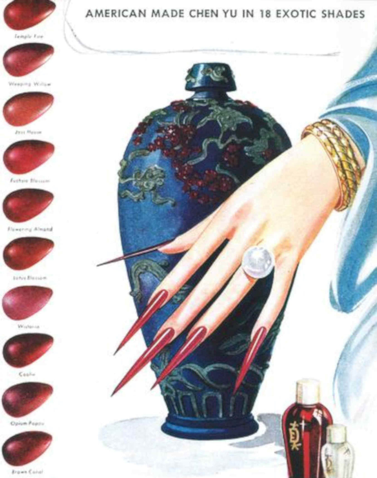 American Nail Polish Vintage Retro Advert Poster A4 Photo Print