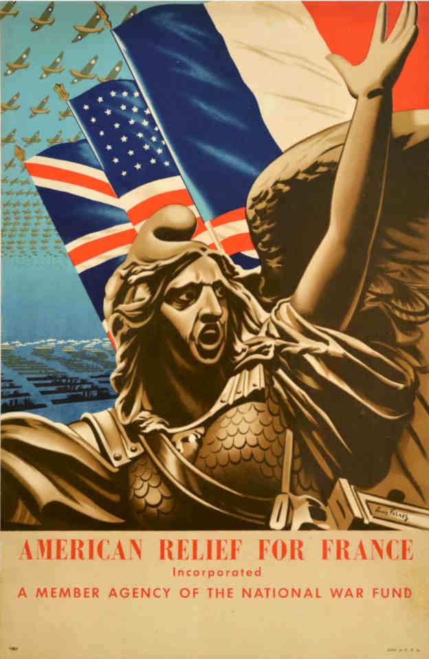 American Relief France Vintage Retro Advert Poster A4 Photo Print
