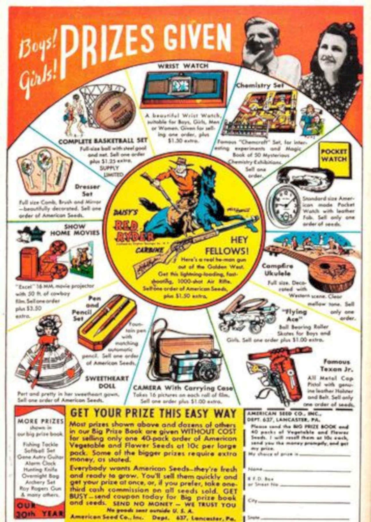 American Seeds Prizes Vintage Retro Advert Poster A4 Photo Print
