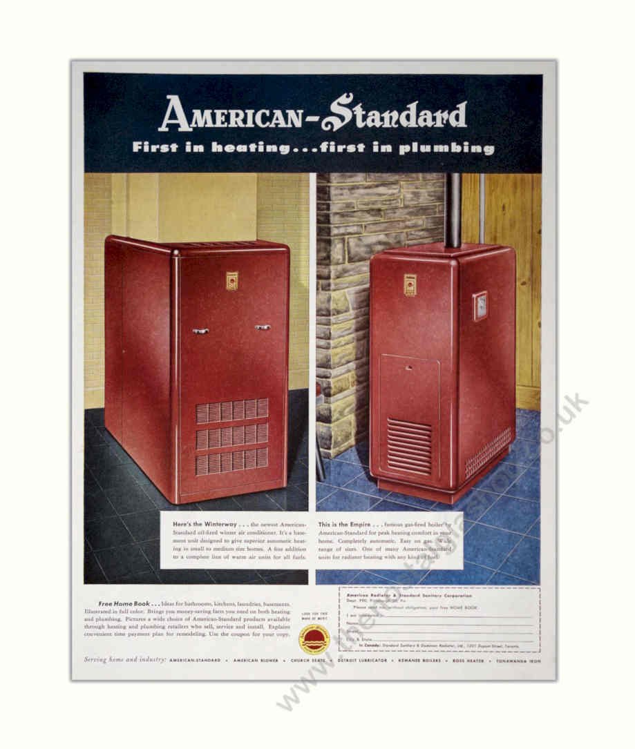 American Standard Bath Vintage Retro Advert Poster A4 Photo Print