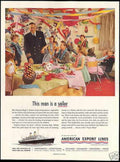 American Sunline Dinner Vintage Retro Advert Ads A4 Photo Print