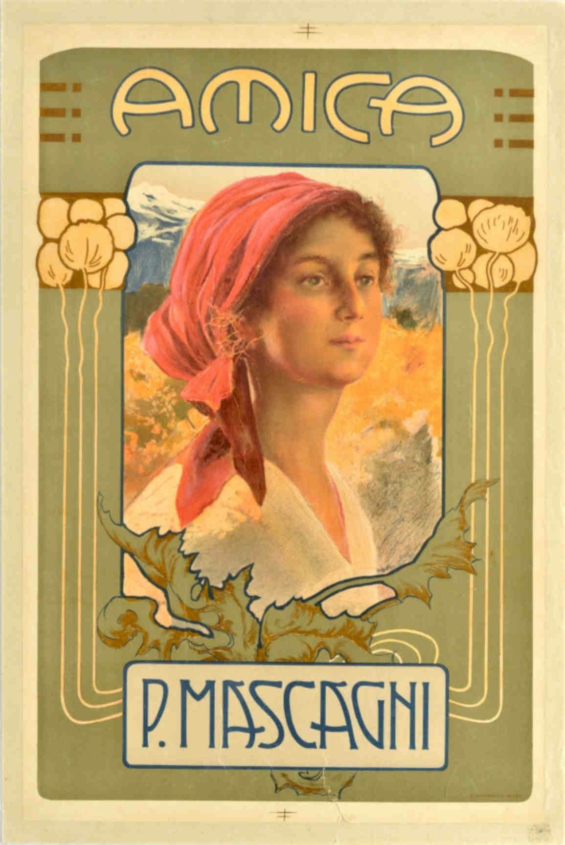 Amica Poster Mascagni Vintage Retro Advert Poster A4 Photo Print