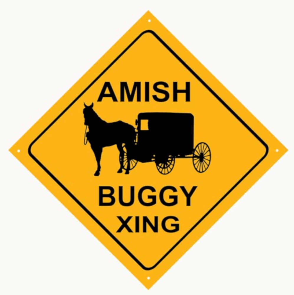 Amish Buggy Xing Vintage Retro Advert Ads A4 Photo Print