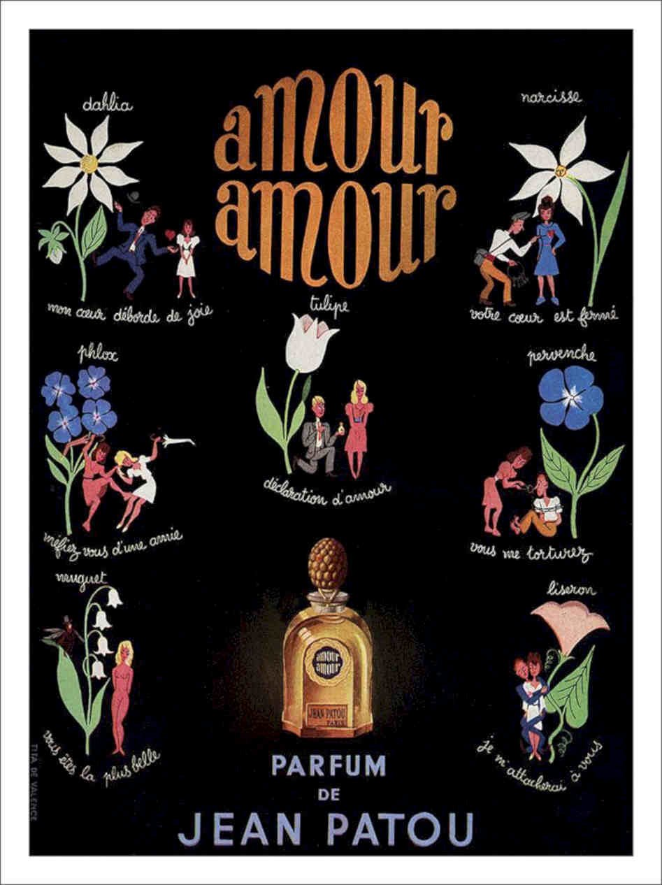 Amour Perfume 1950s Vintage Retro Advert Poster A4 Photo Print