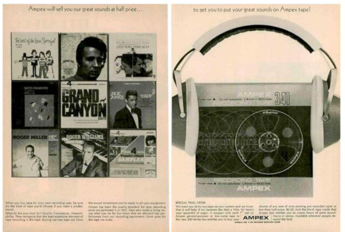 Ampex Sounds Studio Vintage Retro Advert Poster A4 Photo Print