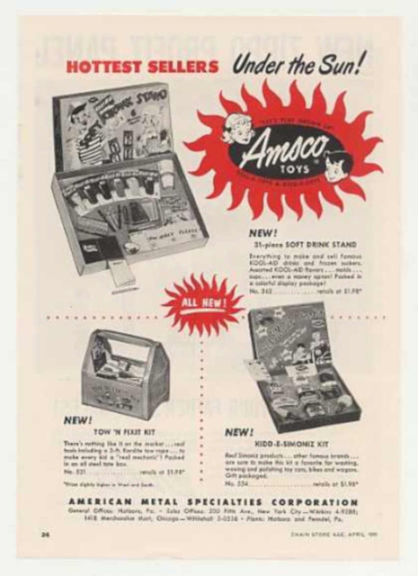 Amsco Toy Sets Vintage Retro Advert Ads A4 Photo Print