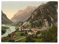 Amsteg from the railway St Gotthard Railway Vintage A4 Photo Print