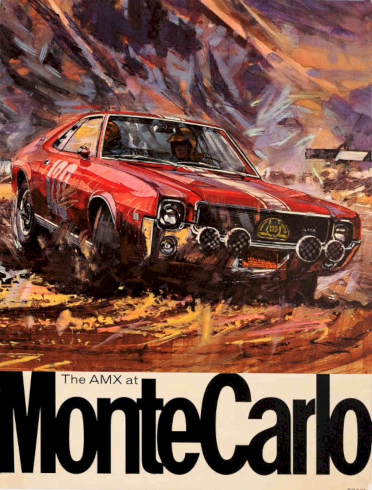 Amx Gto Rally Vintage Retro Advert Poster A4 Photo Print