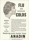 Anadin Flu Remedy Vintage Retro Advert Poster A4 Photo Print