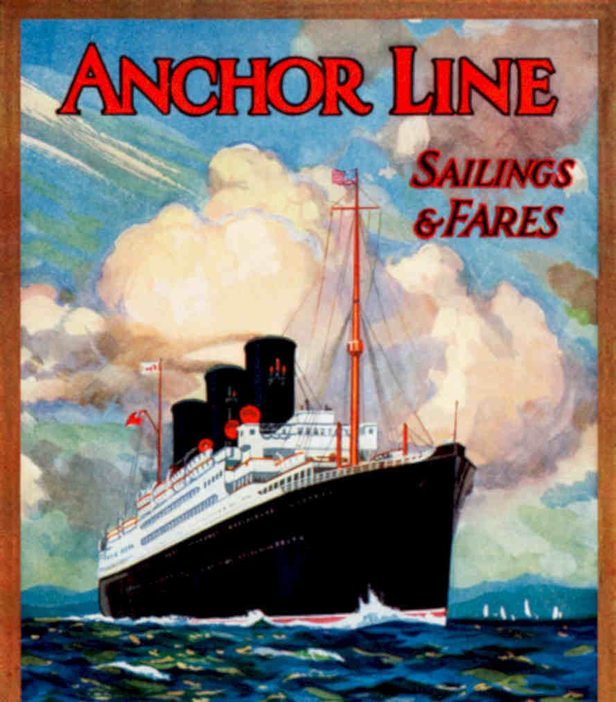 Anchor Line Liner Vintage Retro Advert Poster A4 Photo Print