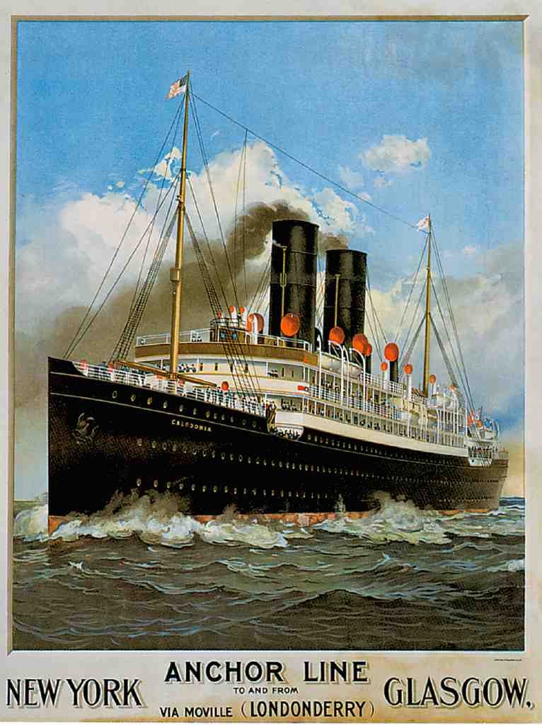 Anchor Line Vintage A4 Photo Print