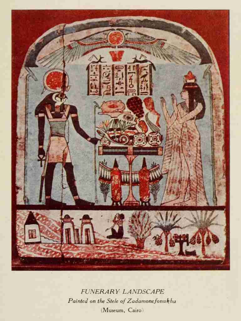 Ancient Art in Egypt 1912 Funerary landscape Vintage A4 Photo Print
