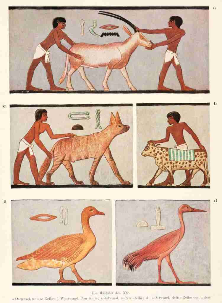 Ancient Giza 1900 Wall painting 1 A4 Photo Print