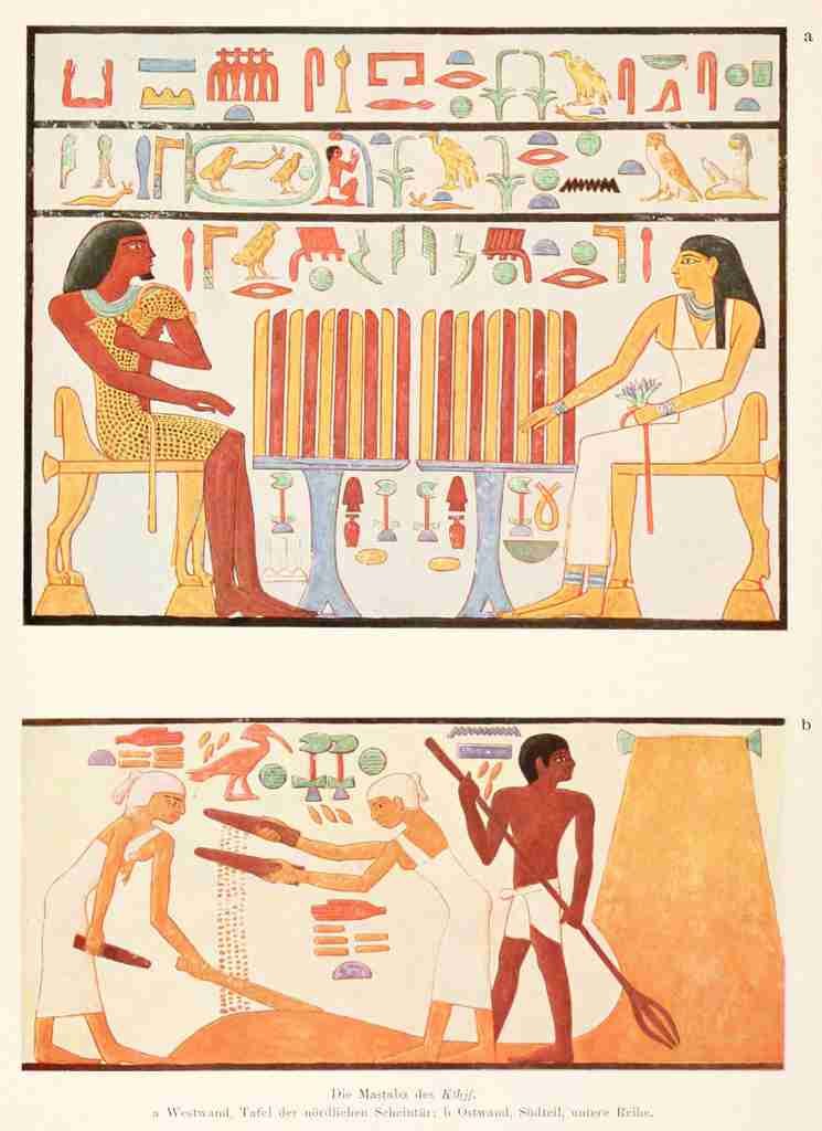 Ancient Giza 1900 Wall painting 4 A4 Photo Print