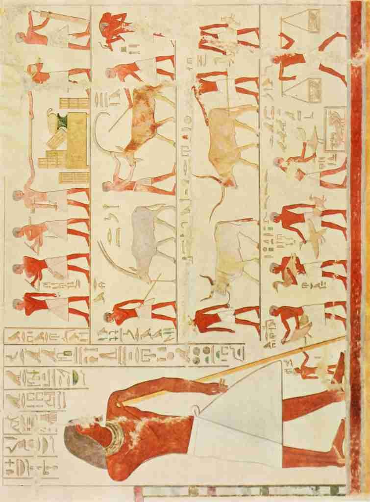Ancient Giza 1936 Wall painting 2 A4 Photo Print