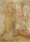 Ancient Greek Photo hellenistic greek terracotta funerary wall painting A4 Photo Print