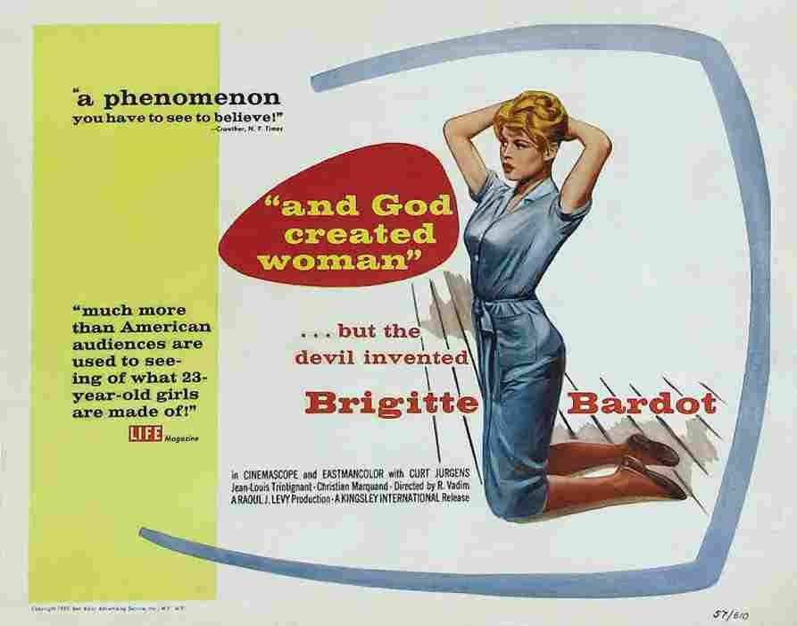 And God Created Woman 02 film star poster A4 Photo Print
