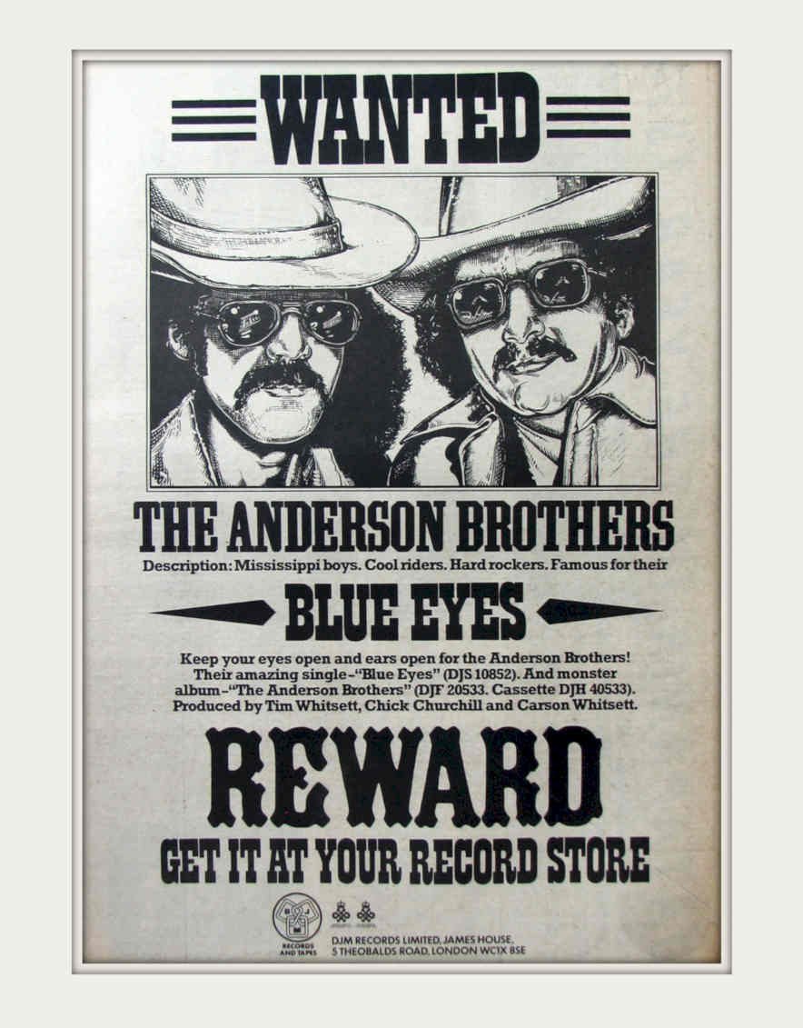 Anderson Brothers Blue Vintage Retro Advert Poster A4 Photo Print