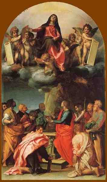 Andrea Del Sarto Assumption Of The Virgin A4 Photo Print
