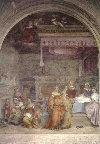 Andrea Del Sarto Birth Of The Virgin A4 Photo Print