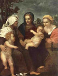 Andrea Del Sarto Madonna And Child With Sts Catherine Elisabeth And John The Baptist A4 Photo Print