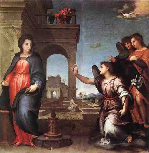 Andrea Del Sarto The Annunciation A4 Photo Print