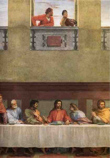 Andrea Del Sarto The Last Supper Detail A4 Photo Print