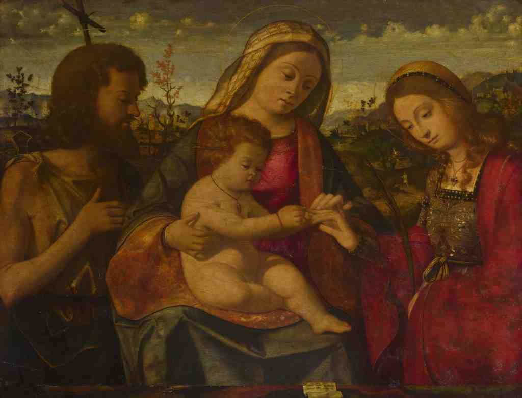 Andrea Previtali The Virgin and Child with Saints A4 Photo Print