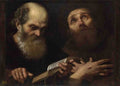 Andrea Sacchi Saints Anthony Abbot and Francis of Assisi A4 Photo Print