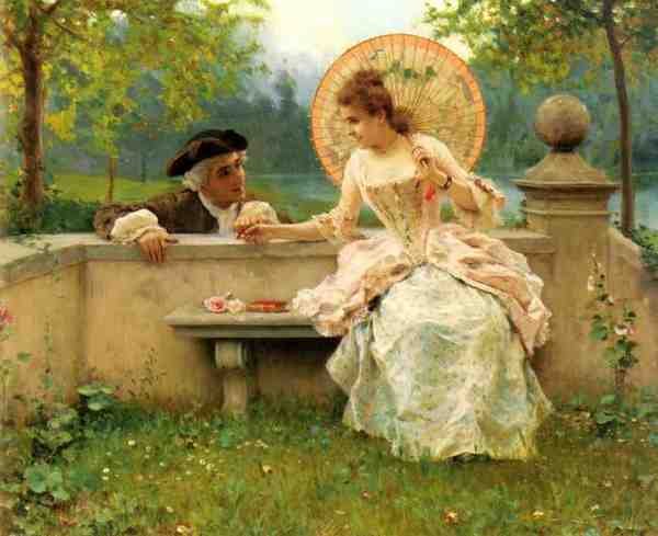 Andreotti Federico A Tender Moment In The Garden A4 Photo Print