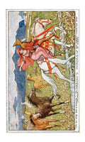 Andrew Lang Brown Fairy Book 127 Vintage Illustration A4 Photo Print