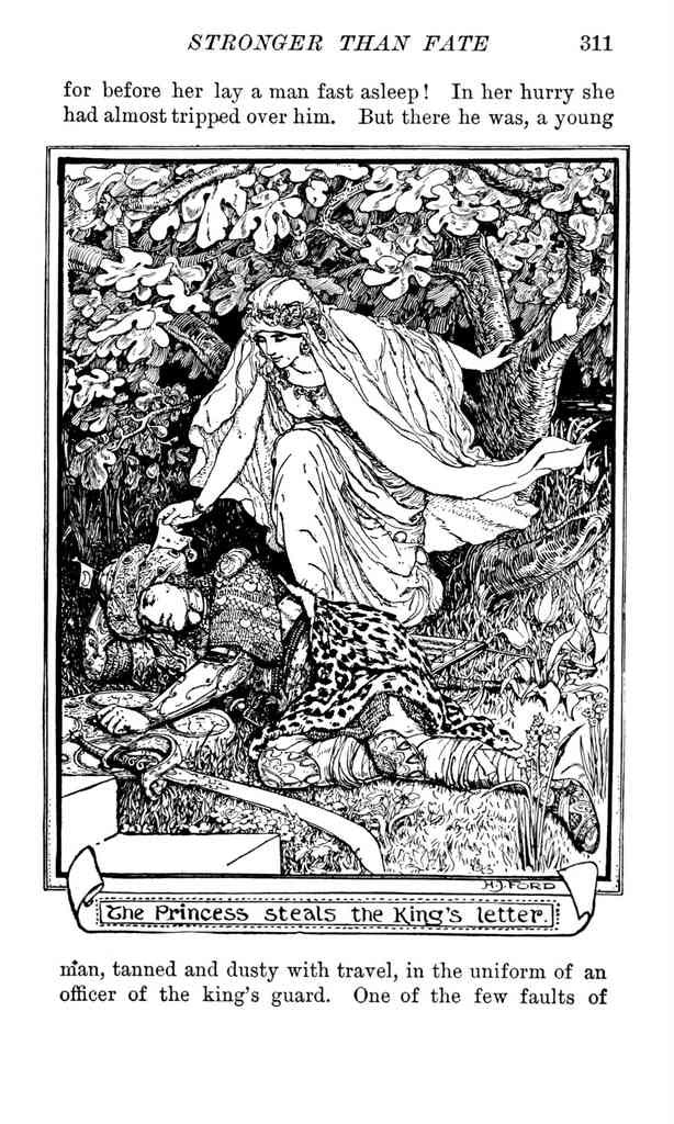 Andrew Lang Brown Fairy Book 306 Vintage Illustration A4 Photo Print