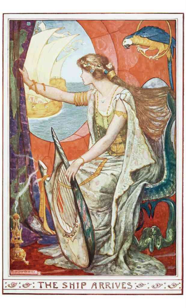 Andrew Lang Crimson Fairy Book 025 Vintage Illustration A4 Photo Print