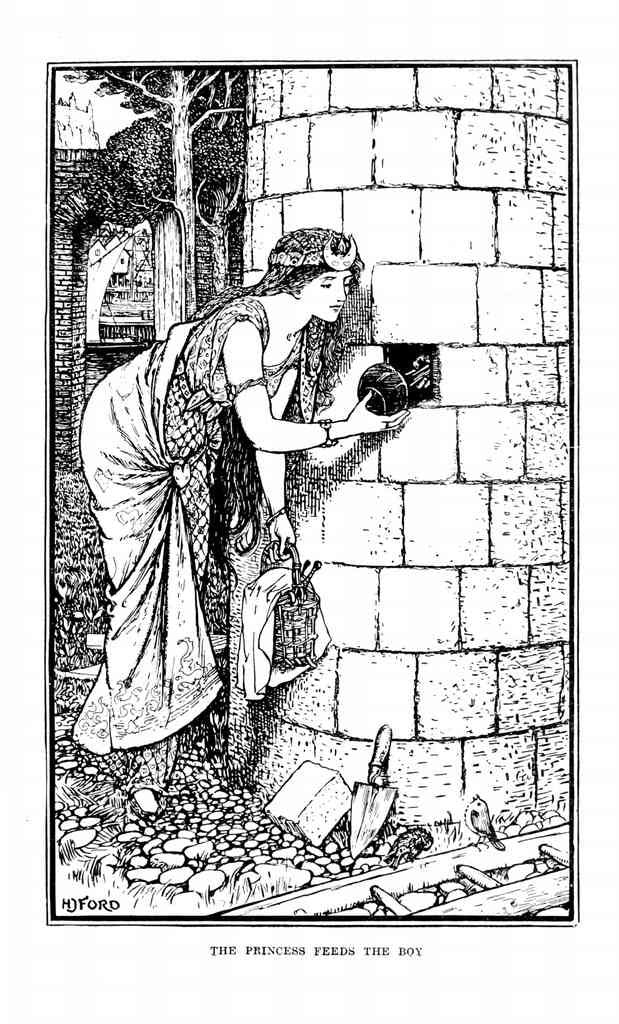 Andrew Lang Crimson Fairy Book 073 Vintage Illustration A4 Photo Print