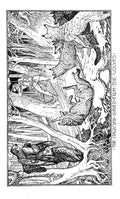 Andrew Lang Crimson Fairy Book 130 Vintage Illustration A4 Photo Print