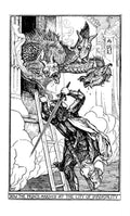 Andrew Lang Crimson Fairy Book 175 Vintage Illustration A4 Photo Print