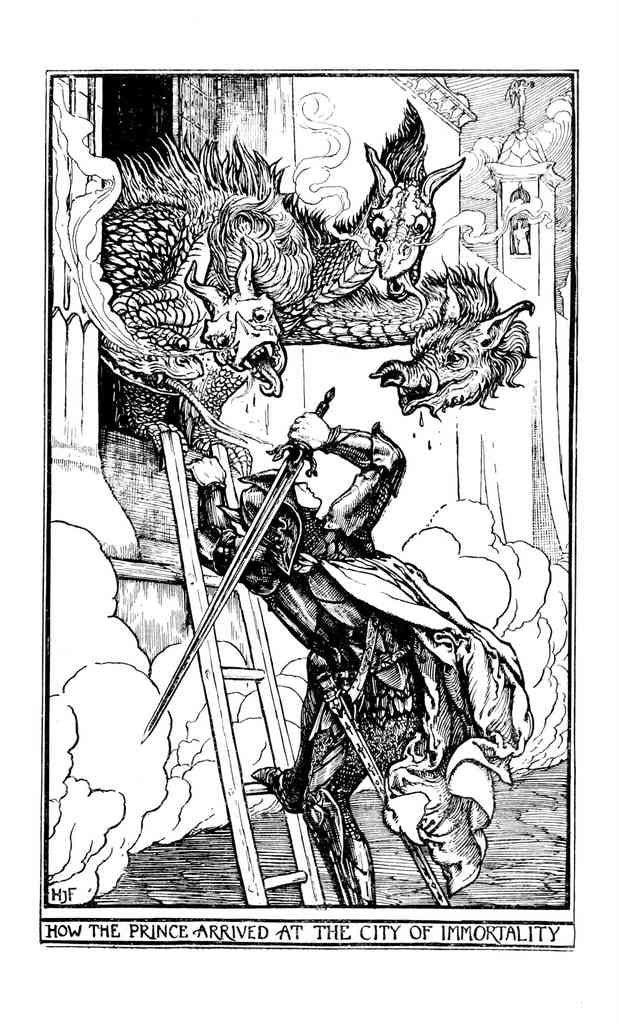 Andrew Lang Crimson Fairy Book 175 Vintage Illustration A4 Photo Print