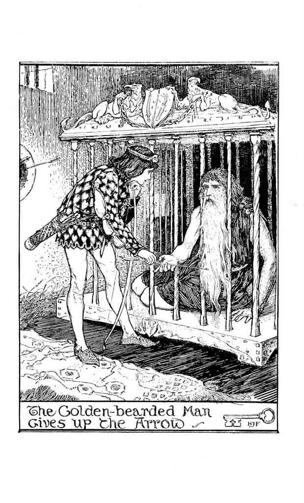 Andrew Lang Crimson Fairy Book 189 Vintage Illustration A4 Photo Print
