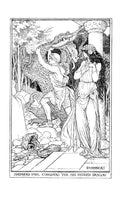 Andrew Lang Crimson Fairy Book 283 Vintage Illustration A4 Photo Print
