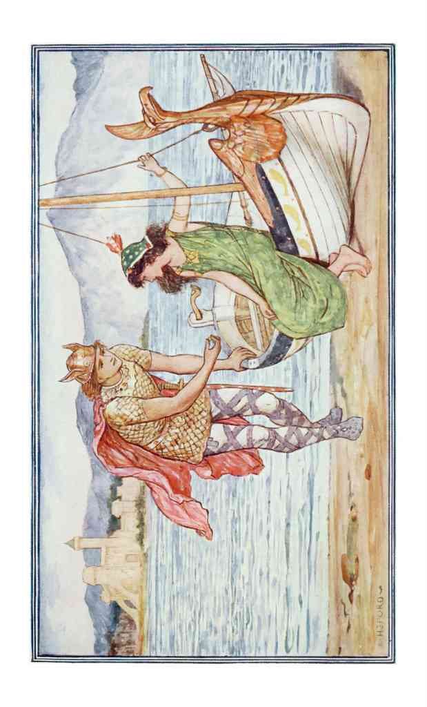 Andrew Lang Crimson Fairy Book 301 Vintage Illustration A4 Photo Print