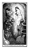 Andrew Lang Crimson Fairy Book 325 Vintage Illustration A4 Photo Print