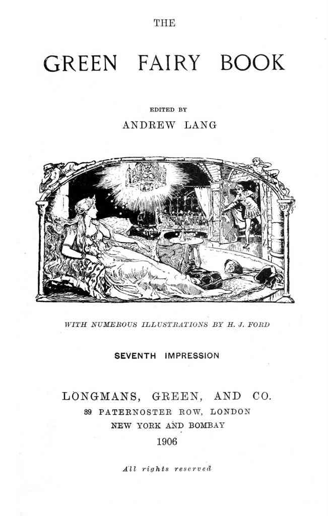 Andrew Lang Green Fairy Book 004 Vintage Illustration A4 Photo Print