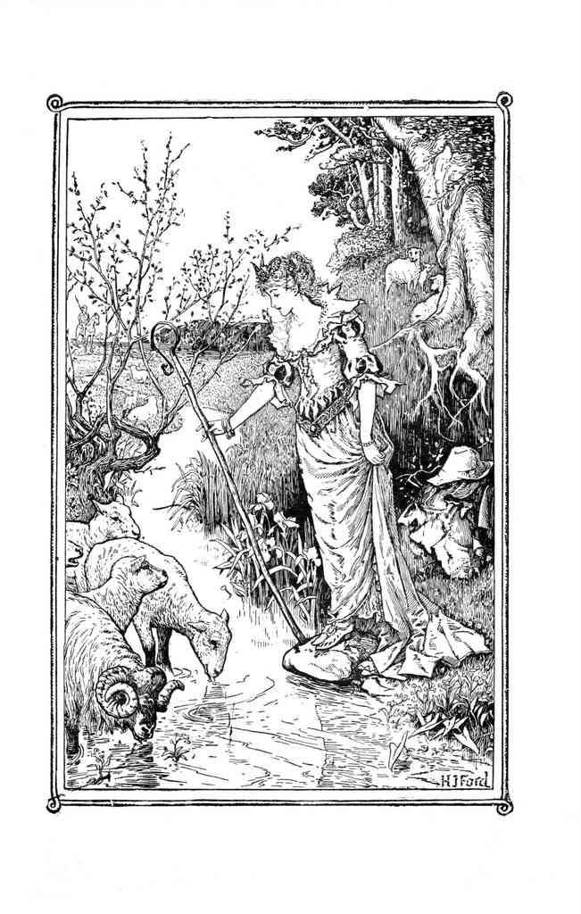 Andrew Lang Green Fairy Book 187 Vintage Illustration A4 Photo Print