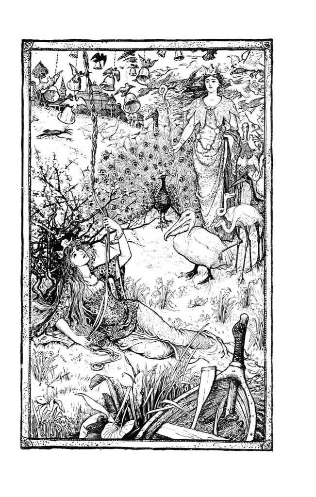 Andrew Lang Green Fairy Book 257 Vintage Illustration A4 Photo Print