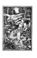Andrew Lang Green Fairy Book 273 Vintage Illustration A4 Photo Print